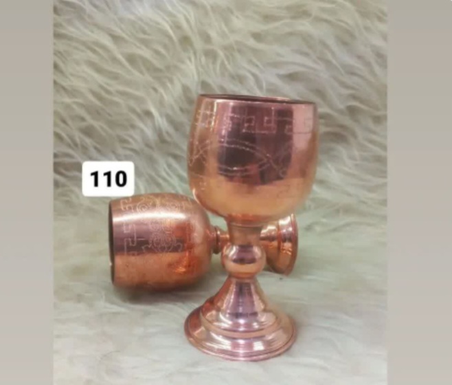 گيلاس مسي طرح دار كوچك